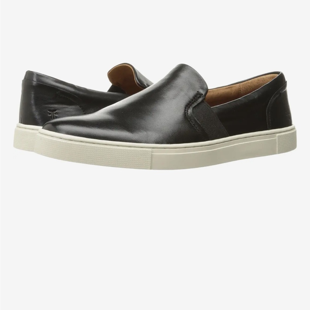 Frye Black Leather Women's Slip-ons